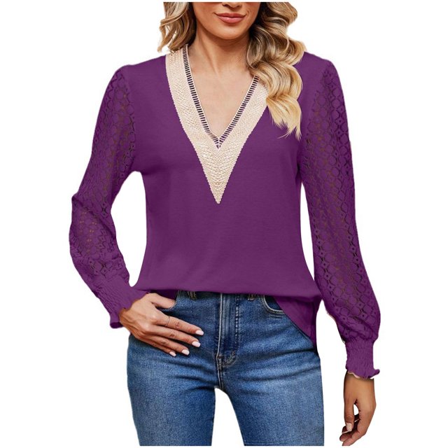 Birdeem Blouse Veste Texturée à Manches Longues à Col en V Uni pour Femme