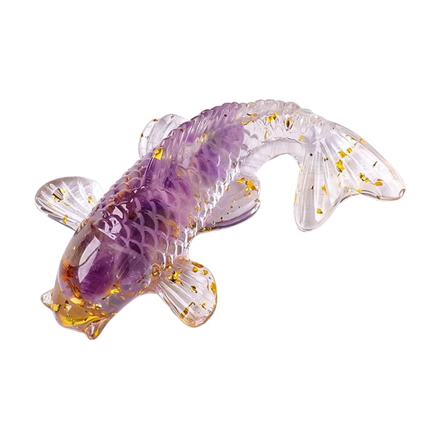 Natural Crystal Gravel Glue Fish Shape For Home Car Decoration