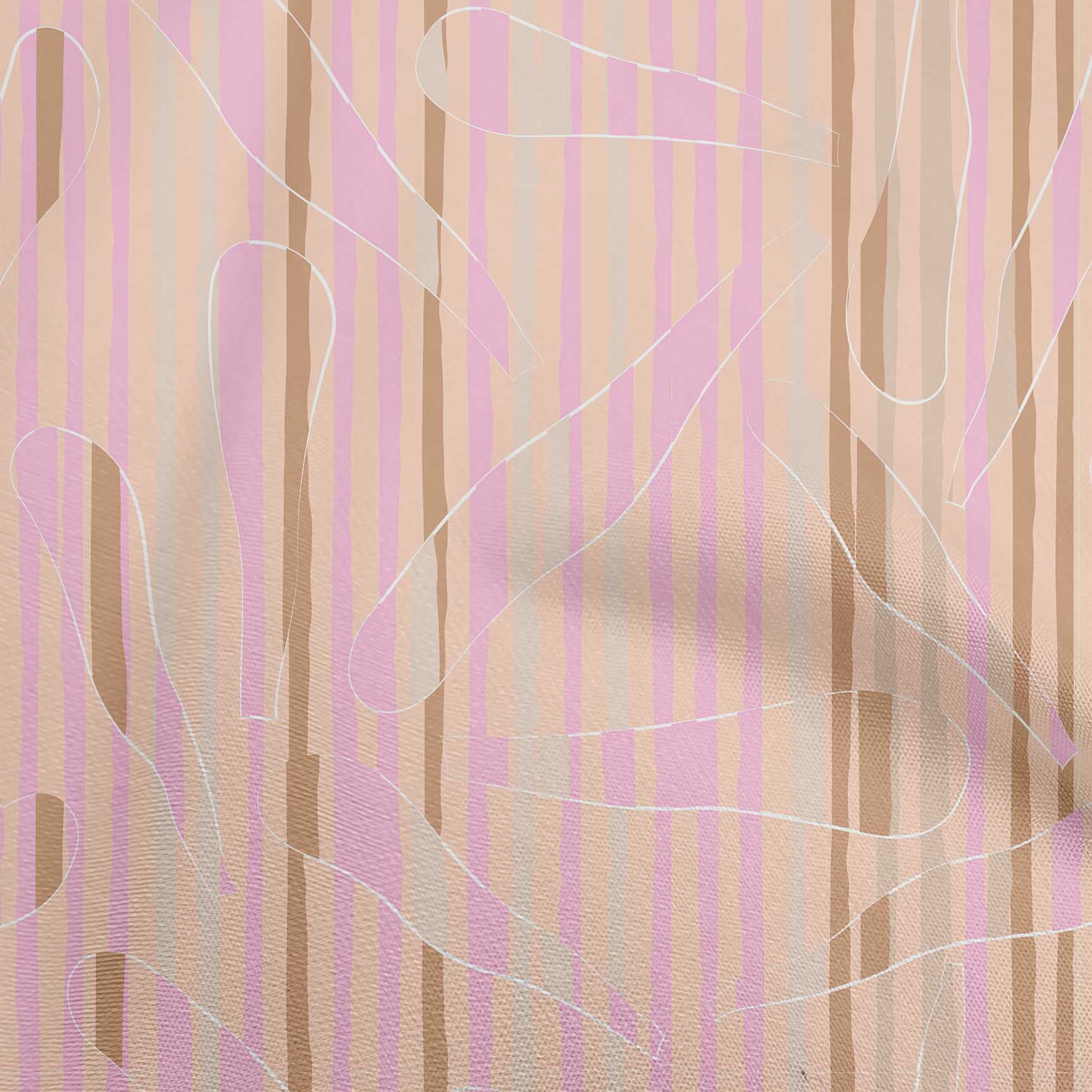 oneOone Silk Tabby Rose Pink Fabric Geometric Abstract Petal Sewing Craft Projects Fabric Prints By Yard 42 Inch Wide