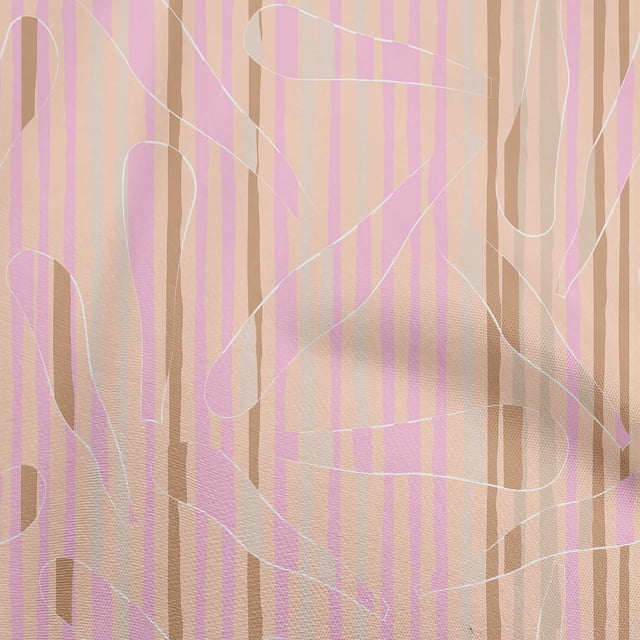 oneOone Silk Tabby Rose Pink Fabric Geometric Abstract Petal Sewing Craft Projects Fabric Prints By Yard 42 Inch Wide