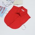 thumbnail image 3 of Langgg Women Simple Design Solid Color False Collar Girls Formal Fake Half Shirt Decorative Detachable Lapel Accessory Red Point, 3 of 8