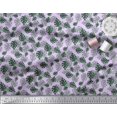 thumbnail image 3 of Soimoi Tissu de Coton Violet Monstera Feuilles Tissu Imprimé 1 Yard 42 Inch Wide, 3 of 3