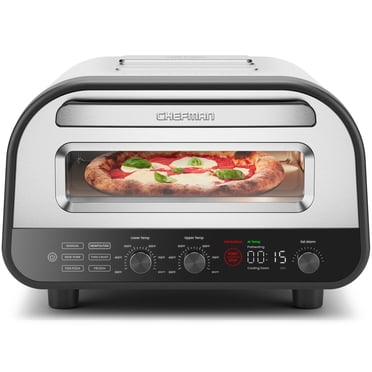 Chefman High Heat Indoor Electric Pizza Oven - Makes 12 Inch Pizzas, 800°F Max Temp - Stainless Steel