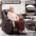 thumbnail image 4 of Korser Swivel Rocker Recliner Chair with Massage Faux Leather for Living Room,Brown, 4 of 7