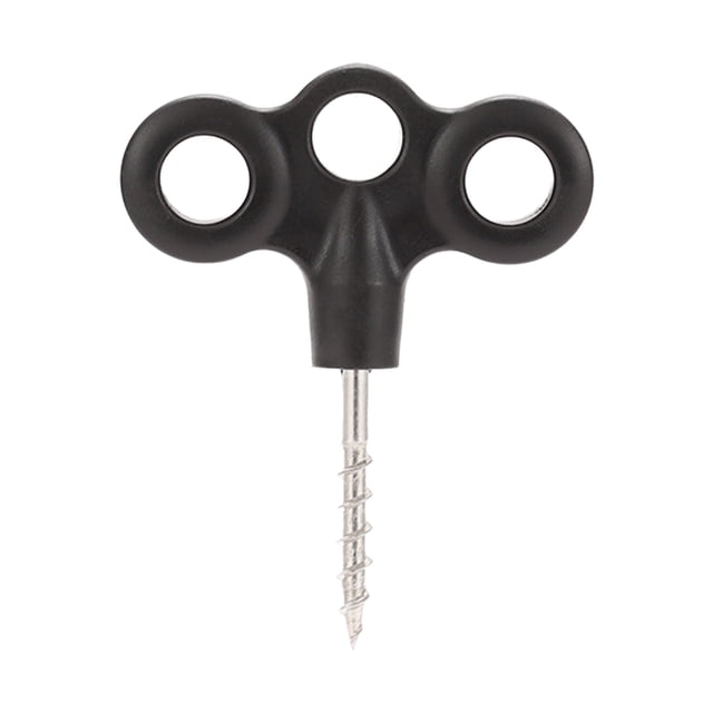 Outdoor Ground Nails for Camping and Hiking Glow-in-the-Dark Tent Stakes with Windproof Rope Fixing Buckle and Three-Hole Stainless Steel Threaded Ground Nails 5PCS