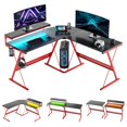 thumbnail image 3 of Bestier 55 inch L-Shaped Gaming Computer Desk with Monitor Stand Home Office Corner Desk, 3 of 6