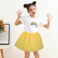 thumbnail image 2 of KIHOUT Clearance Toddler Girls Cute Party Dance Solid Color Net Yarn Sequins Stars Tulle, 2 of 5