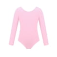 thumbnail image 3 of YONGHS Kids Girls Basic Ballet Dance Leotards Gymnastics Long Sleeve Bodysuit Training Workout Unitards Pink 6, 3 of 7