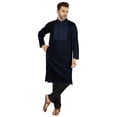thumbnail image 1 of Atasi Ensemble Kurta-Pyjama Indien Uni pour Hommes Col Mandarin Kurta Décontracté Longue Tenue, 1 of 7