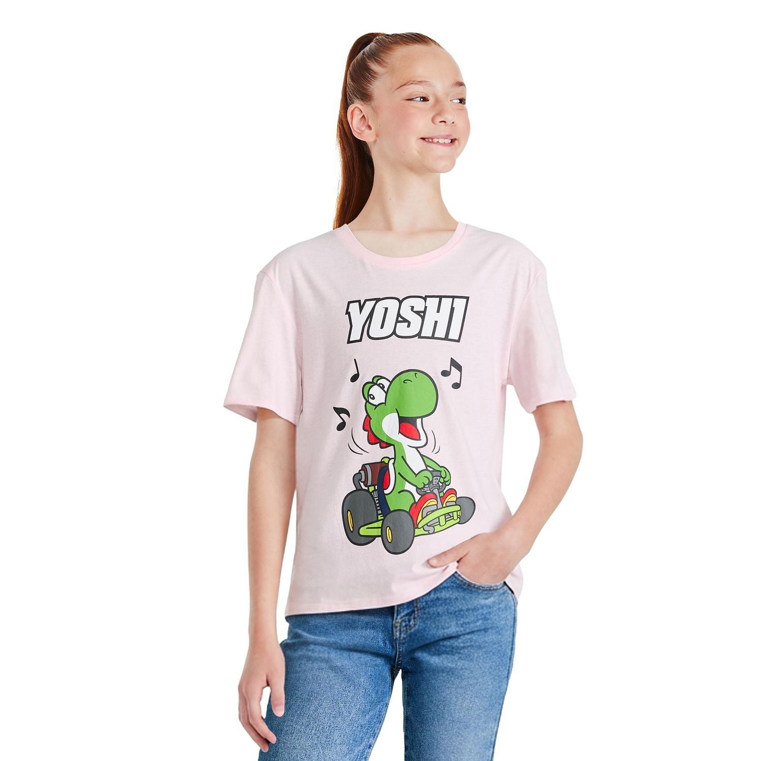 T-shirt à imprimé graphique Yoshi Nintendo pour filles