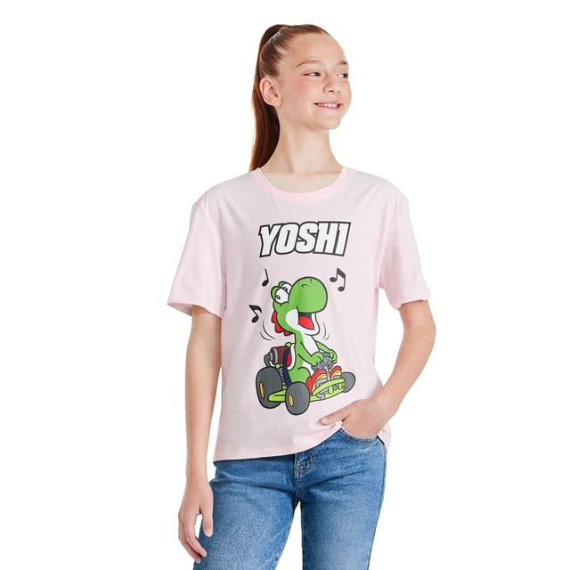T-shirt à imprimé graphique Yoshi Nintendo pour filles