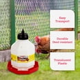 thumbnail image 4 of Little Giant PPF5 Abreuvoir Automatique pour Volaille de 5 Gallons pour Poulets, Rouge (Lot de 4), 4 of 11