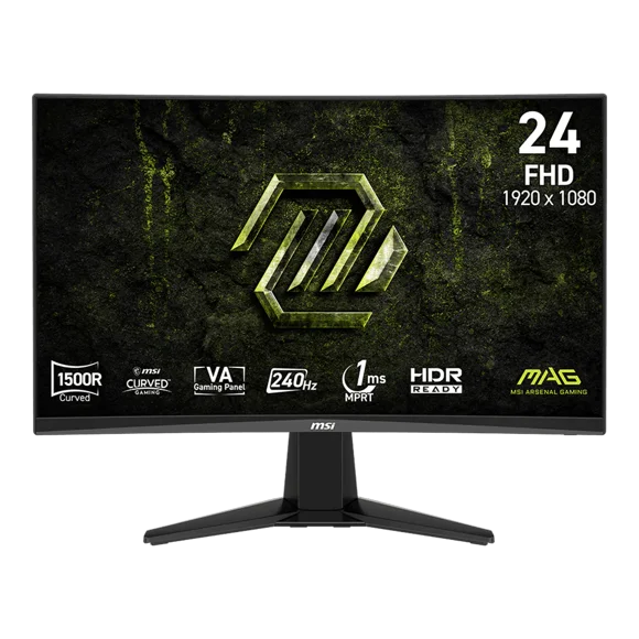 MSI 24 Po 1920 x 1080 (FHD) 240 Hz 4 Ms (GTG) Moniteur de Jeu Incurvé VA Inclinaison Réglable (MAG 245C X24)