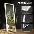 thumbnail image 4 of EDX Rectangle 71"x 26" LED Full Body Mirror, 3 Color Lighting, Free Standing Wall-Mounted for Home, 4 of 7