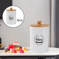 thumbnail image 3 of DOLITY 3 Pcs/set Metal Kitchen Canister Set Coffee Tea Sugar Storage Canisters Tins B White, 3 of 9