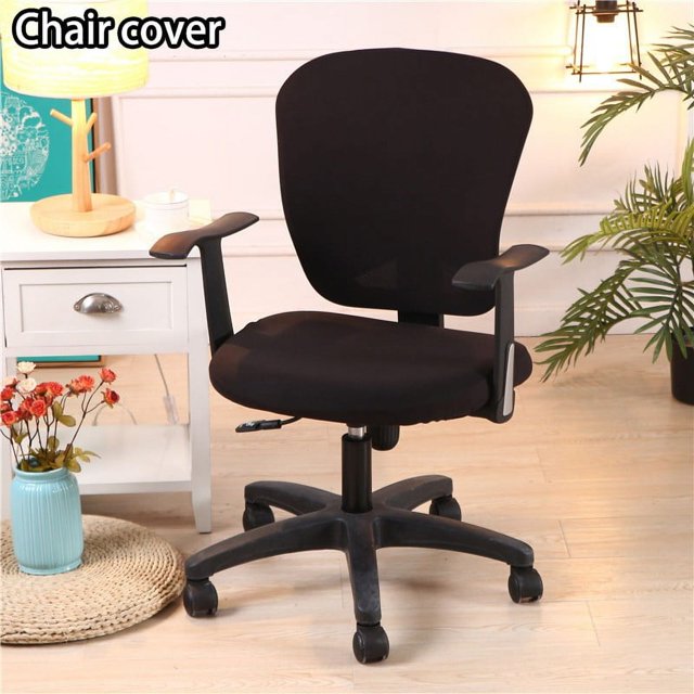 MYG Elastic Swivel Computer Chair Cover Stretch Office Seat Protector Decor - Washable Spandex Slipcover for Kitchen Bedroom Living Room Hotel Wedding Reception Celebration