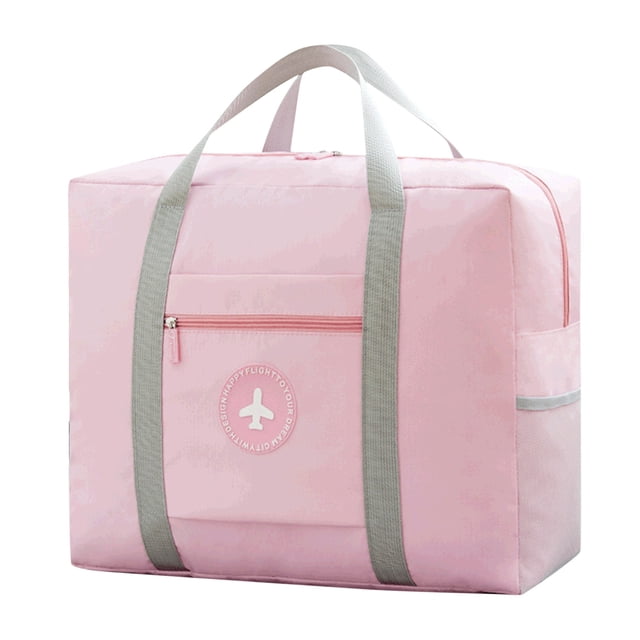 Versatile Women Travel Tote Carry On Flight Approved Expandable Gym Bag With Secure Zipper Compartment For Items