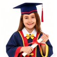 thumbnail image 1 of FYEGRE Graduation Gown And Cap Set For Boys Academic Formal Commencement Wear Robe Outfit Navy 9-10 Years, 1 of 6