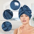 thumbnail image 4 of maskred Ample Space Satin Bonnet Comfortable And Exquisite Craft For Hair Care Large Blue 1Set, 4 of 6
