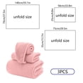 thumbnail image 3 of Dvkptbk Extra Large Bath Towel Shower Cap Set Of 3 Oversized Bath Sheet Super Soft Absorbent Bathroom Towel Set Microfiber Dry Shower Towel for Hotel Bath Gym, 3 of 6