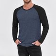 thumbnail image 2 of Tauxra Active Wear Long Sleeve Shirt for Men, Slim Fit Performance Top with Color Block Design, Breathable Workout and Casual Wear for Men, 2 of 5