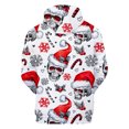 thumbnail image 4 of Pull de Noël Décontracté pour Hommes Mode Impression Numérique en Polaire à Capuche, 4 of 5
