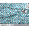 thumbnail image 2 of Soimoi Moss Georgette Fabric Tree & House Architectural Print Fabric by The Yard 42 Inch Wide, 2 of 5