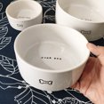 thumbnail image 5 of Ceramic dog bowl, pet bowl, white, 5 of 5