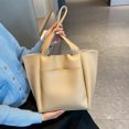 thumbnail image 3 of Becaristey Scratch-proof Handbags With Fine Stitching Wide Application Daily PU Bag Large Capacity Tote Bags khaki, 3 of 6