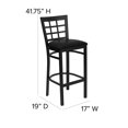 thumbnail image 2 of HERCULES Series Black Window Back Metal Restaurant Barstool - Black Vinyl Seat, 2 of 9