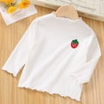thumbnail image 1 of Cowsor Girls Soft Ribbed Peter Pan Collar Bow T-Shirt Sweet and Ribbed Knit Casua Cute Tops, 1 of 3