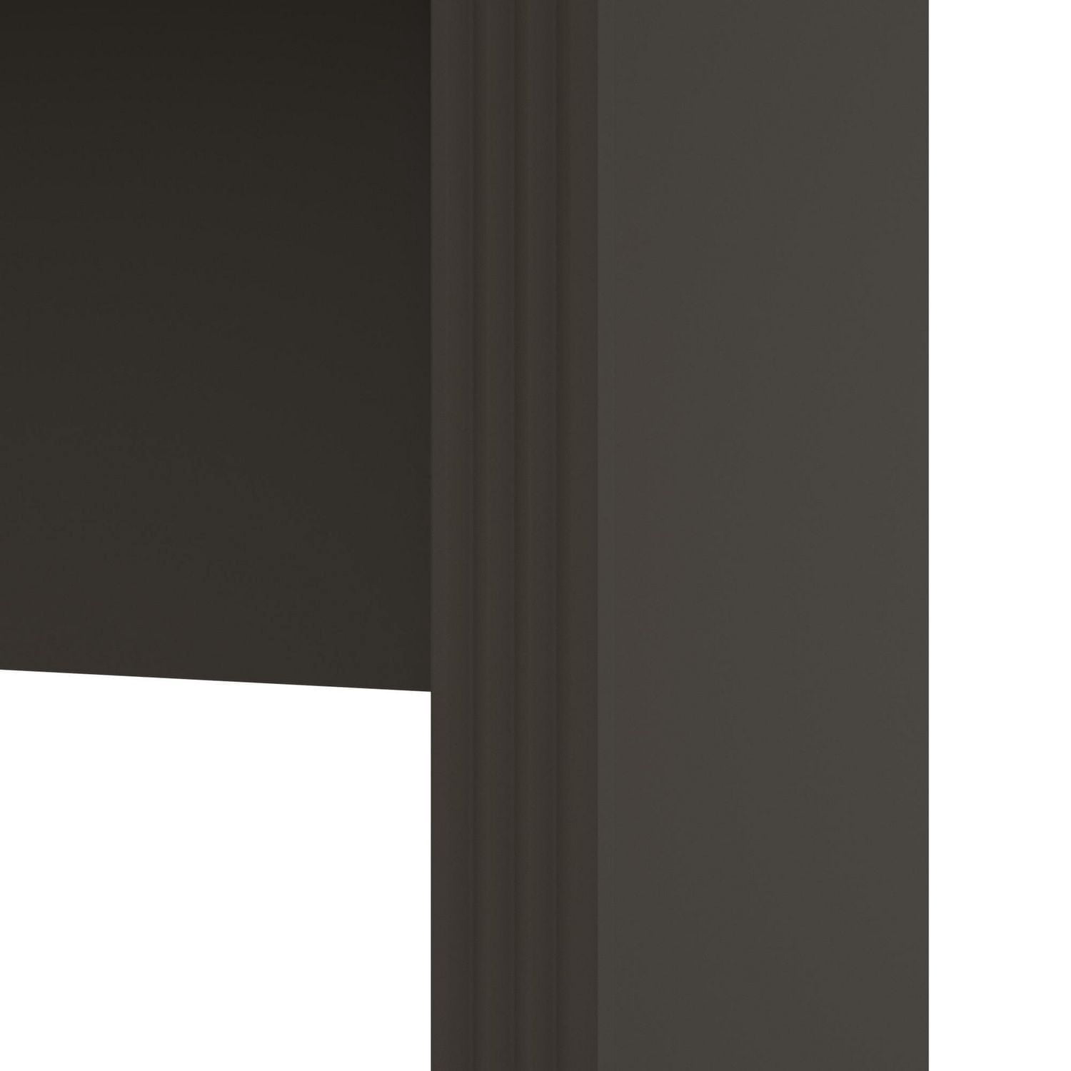 Bestar Prestige + Bureau étroit sans caisson - Gris écorce et ardoise