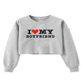 thumbnail image 2 of Women‘s Cropped Sweatshirts Letter Heart Print Crew Neck Pullovers, 2 of 4