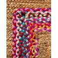 thumbnail image 5 of Indian Handmade Braided Multi Cotton Border with Inner Natural Jute Area Rug, Home Décor Rug, Jute Rug for Bedroom, Dining Room, living room, Doormat Rug Size - 2.6' x 8' (78 cm x 240 cm), 5 of 5