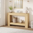thumbnail image 3 of Longue Table Console, Table de Canapé Style Ferme à 2 Niveaux derrière le Sofa, Console d'Appoint Rectangulaire avec Rangement pour Couloir, Vestibule, Entrée, 3 of 8