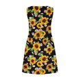 thumbnail image 4 of SMihono Robe d'Été Grande Taille pour Femmes 2023 Robes d'Été pour Femmes Plage T-Shirt Floral Robe Soleil Décontractée Poches Robe Bohème à Bretelles, 4 of 5