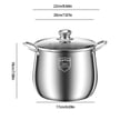 thumbnail image 3 of TACILIP Marmite en Acier Inoxydable, Marmite Tout Usage avec Couvercle et Poignée, Marmite Compatible Induction, Four, Cuisinière à Gaz et Lavable au Lave-Vaisselle, Gadgets de Cuisine, 3 of 6