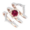 thumbnail image 1 of Jusqu'à 65 % de Rabais Bague Femme 3-en-1 en Alliage Incrustée de Strass Bague Populaire Exquise Bagues Mode Bijoux Collier Bagues Boucle d'Oreille Bijoux en Liquidation, 1 of 2