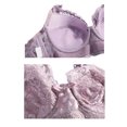 thumbnail image 4 of INSPIRE CHIC Women Full Cup Bras Breathable Comfort Floral Lace Full Coverage Non Padded Underwired Bra 40/90 Fit 38B/C Plum, 4 of 6