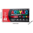 thumbnail image 2 of Stellaya Acrylic Markers For Coloring Books Stellaya Straight Liquid Acrylic Marker Acrylic Paint Markers Set For Adult Coloring Paint Pens Acrylic Markers Tip 2ML Bio Clean Hard Stain Remover Crayons, 2 of 2