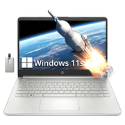 HP Stream 14" HD BrightView Ordinateur portable, Intel Celeron N4120, 16GB RAM, 256GB Stockage (128GB Emmc+ 128GB USB Carte), Intel UHD Graphiques, 720p Webcam, Wi-Fi, 1 Année Bureau 365, Gagner 11 S, Argent