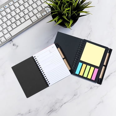 Amzcrzy Ustensiles de Cuisine, Gadgets de Cuisine, Bloc-Notes et Carnet Fournitures de Bureau et d'Étude Bloc-Notes en Papier Kraft Cahier à Spirale avec Stylo Bloc-Notes Étudiant Bloc-Notes de Bureau Détachable 5 ml Bloc-Notes Pratique