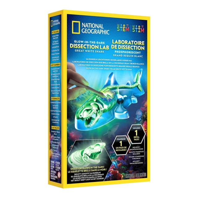 National Geographic Laboratoire de dissection phosphorescent – Requin (avec Recharge) 6 ans et plus