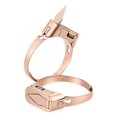 thumbnail image 3 of LPSSTORE Bague Auto et Bague pour Hommes Cachée Ajustable en Acier Inoxydable Bague Ouverte Multifonction et Pochette Utile pour Camping Extérieur Pêche Maison Bureau Urgence, 3 of 3