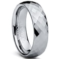 thumbnail image 1 of Men's 6MM Multi-faceted Tungsten Carbide Wedding Band Ring, 1 of 4