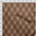 thumbnail image 4 of oneOone Velvet Brown Fabric Check Sewing Material Print Fabric By The Yard 58 Inch Wide, 4 of 5