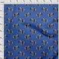 thumbnail image 3 of oneOone Organic Cotton Poplin Twill Fabric Fish Block Printed Craft Fabric BTY 42 Inch Wide, 3 of 4