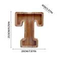 thumbnail image 3 of Wooden English Letter Savings Can with Transparent Glass Front for Coin Storage, 3 of 6