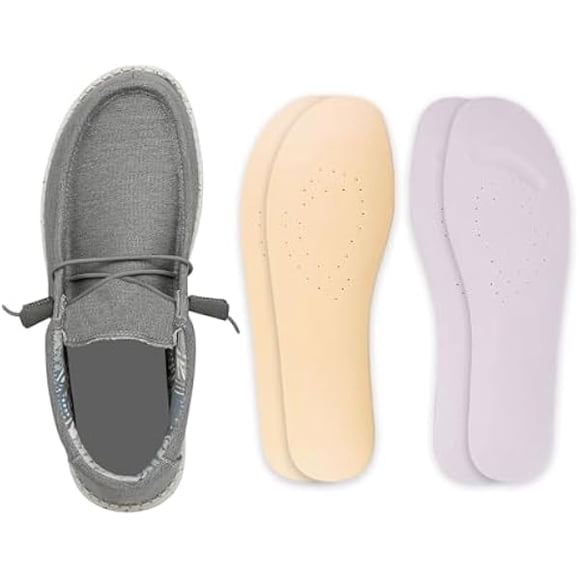 AoVoTo Men's Insoles for Hey Dude Wally Shoes, Replacement Footwear Inserts Provide Comfortable Lightweight and Shock-Absorbing Cushioning