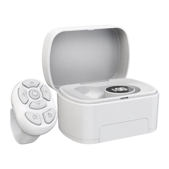 Milaget Remote Control Page V5.3 Control Button for Cell Phone Tablet Camera Shutter White